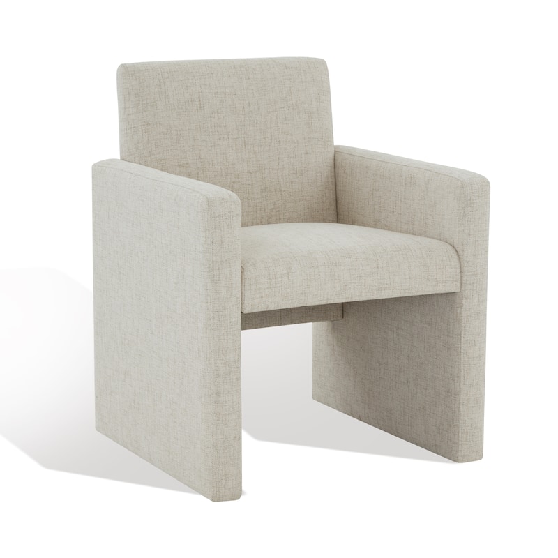 SAFAVIEH Couture Gunna Linen Arm Chair - 26" W x 25" D x 33" H - 26Wx25Dx33H