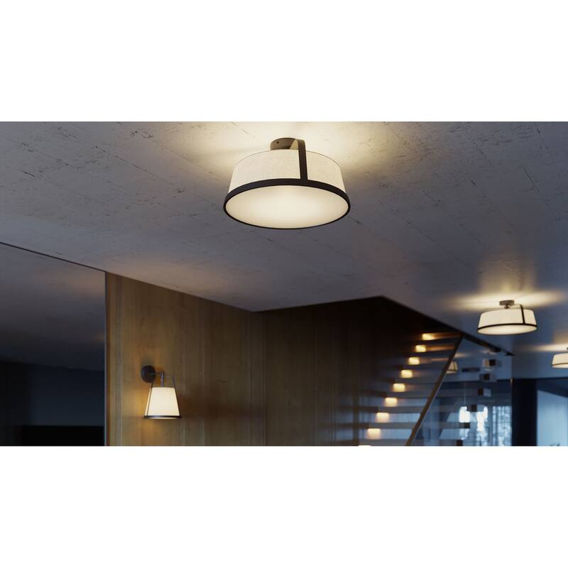 AFX Lizzette 18'' Medium Base Ceiling Light - Black