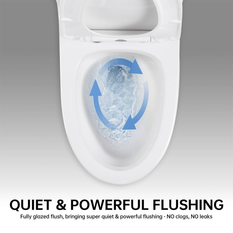 Super Quiet Flushing One-Piece Toilet with Soft-Close Seat