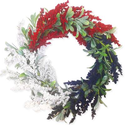 Patriotic Astilbe Wreath 24"
