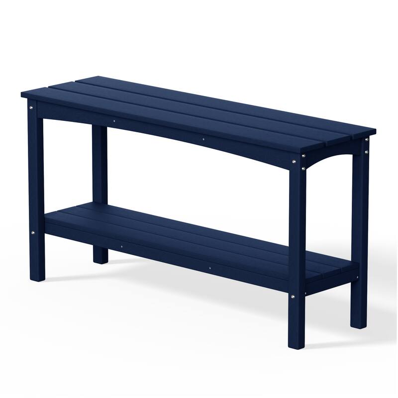 Laguna Hdpe All Weather Outdoor Patio Two Shelf Table