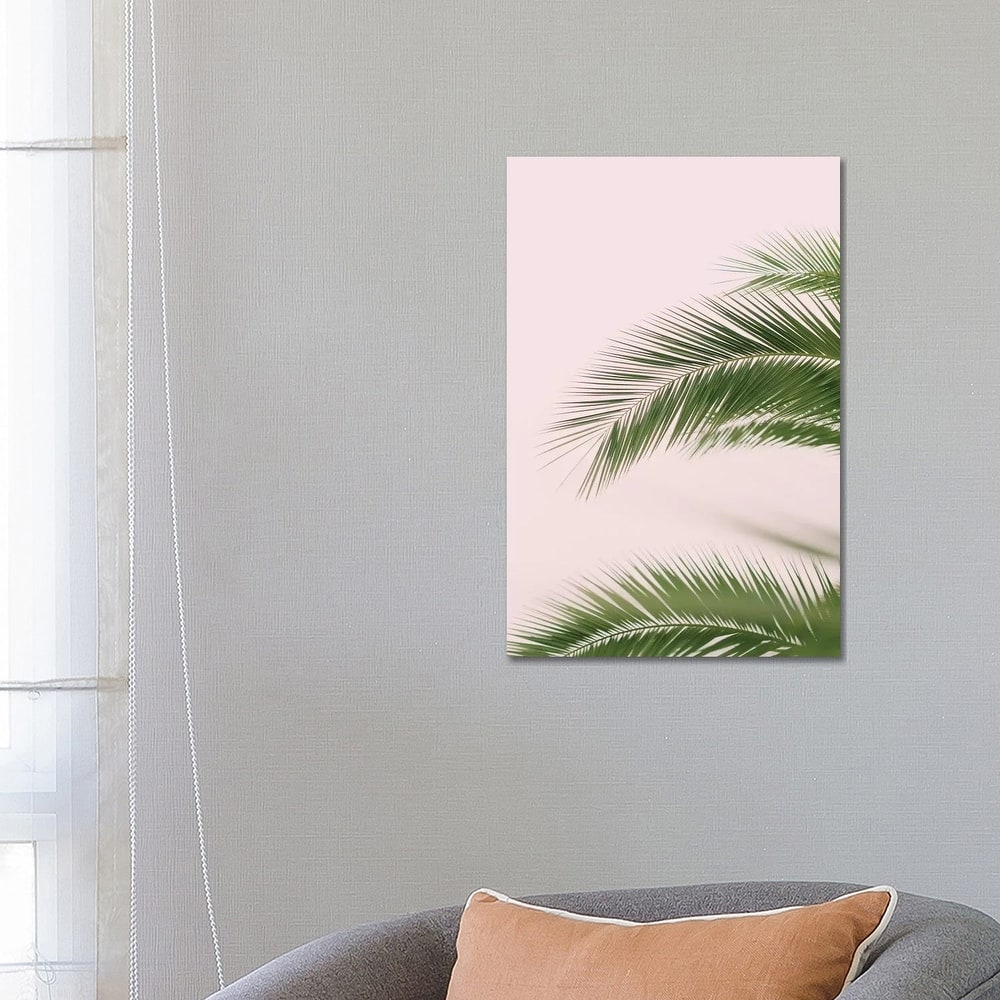 iCanvas "Pink And Green Palm Tree" by Ruby and B Canvas Print