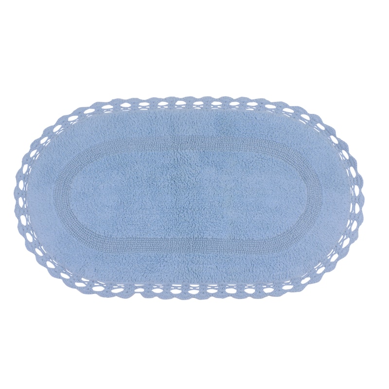 Hampton Contour Rug, Cotton Soft, Water Absorbent, Non Slip U Shape Contour Rug Machine Washable 20"x20" Contour