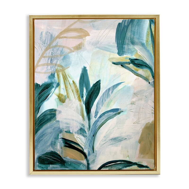 Stupell Vintage Hawaii Native Plants Framed Floater Canvas Wall Art Design By Gemma Bardot - 25 x 31 - Gold