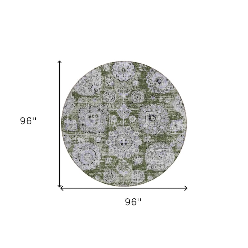 HomeRoots Floral Transitional Rectangle Outdoor Rug