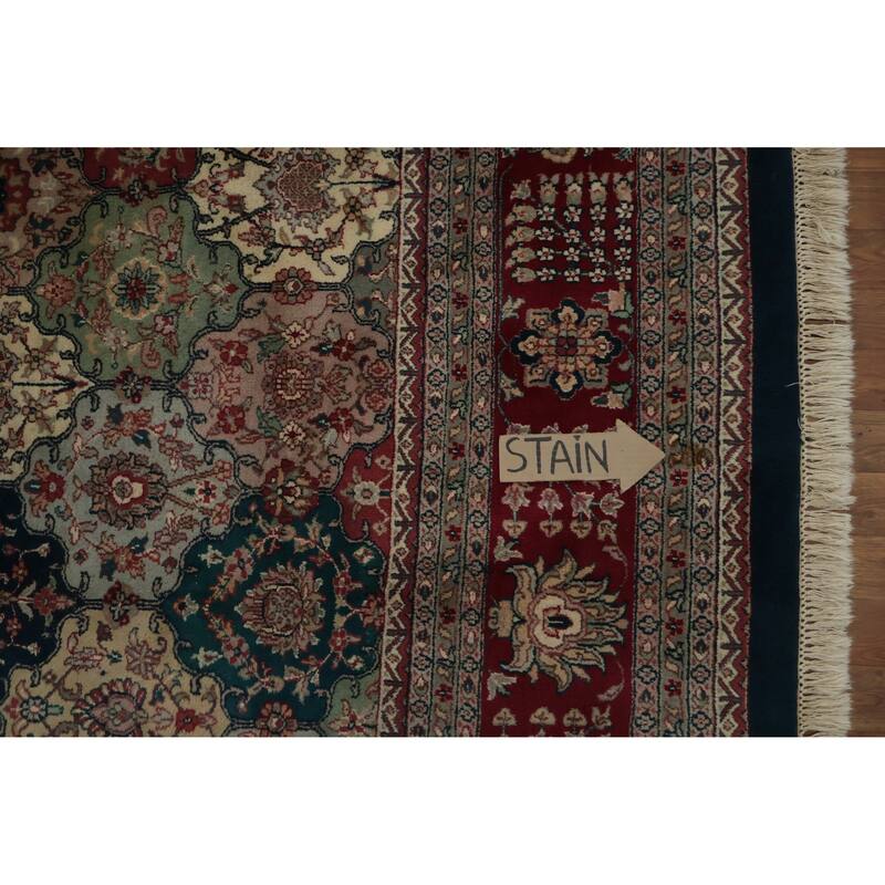 Hand Knotted Oriental 100% Wool Carpet Traditional Floral Multi-Colored Agra Area Rug - 17' 4'' X 11' 6''