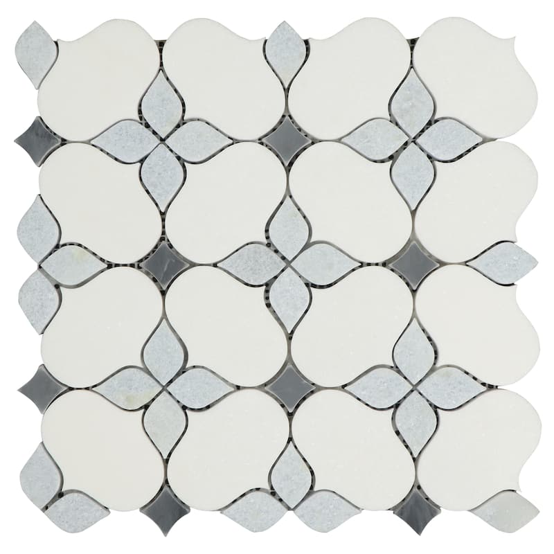 6" x 6" Marble Novelty Mosaic Wall & Floor Tile - Case (10 Sheets)