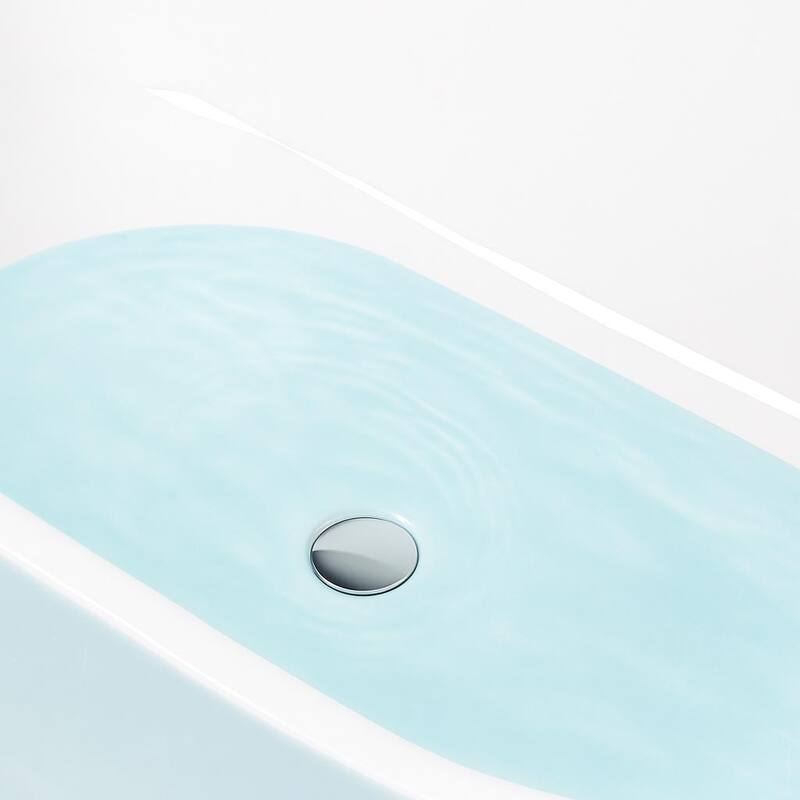 KBV 63'' x 31" Freestanding Soaking Acrylic Bathtub GTBT0023 - 63"