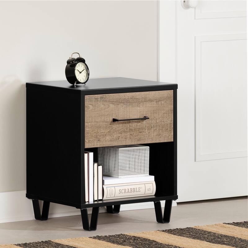 South Shore Arlen 1-Drawer Nightstand - Black