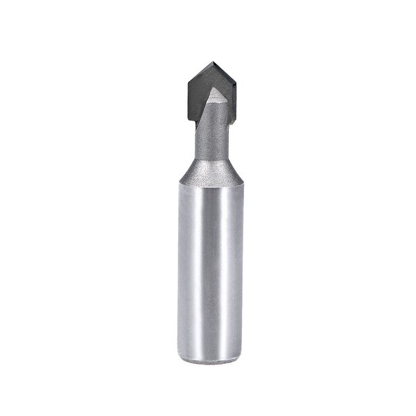 Router Bit 1/2 Shank 3/8 Dia 90 Degrees V Type End Mill, Carbide for Woodworking - 1/2x3/8"