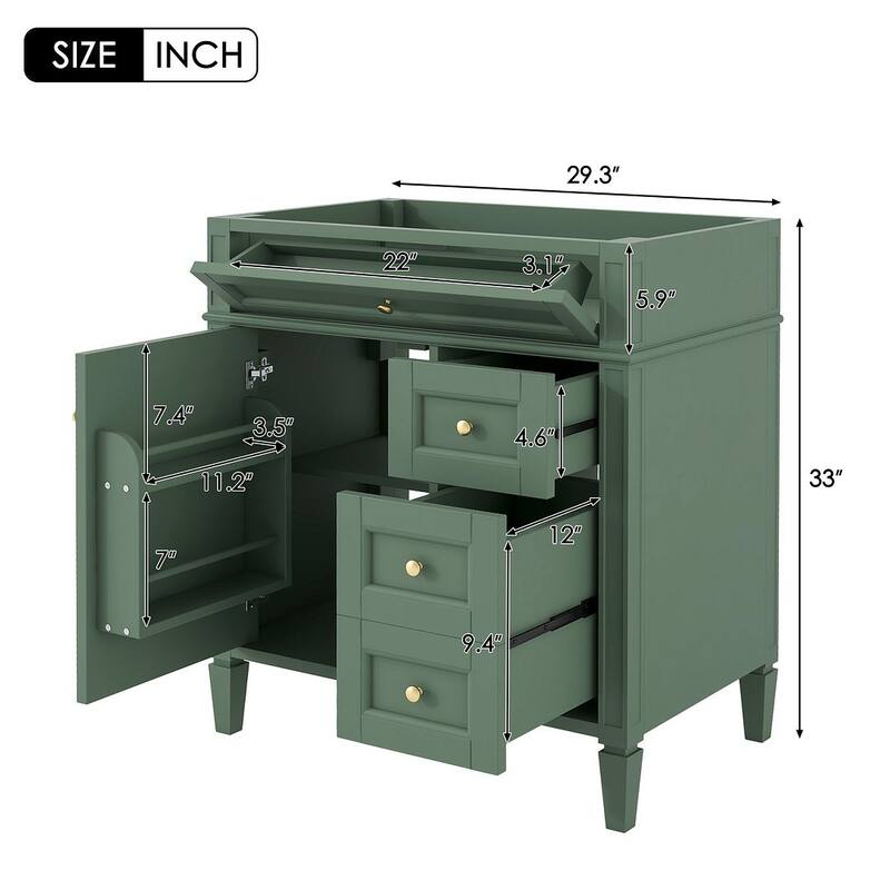 30'' Bathroom Vanity with Top Sink Set, Sink Bathroom Vanity