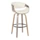Option White Faux Leather/Light Grey/Black Metal