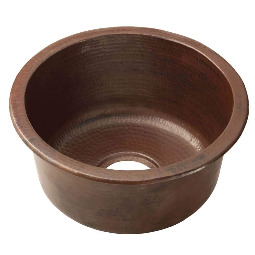 Native Trails Redondo 15-3/4" Single Basin Drop In Copper Bar Sink