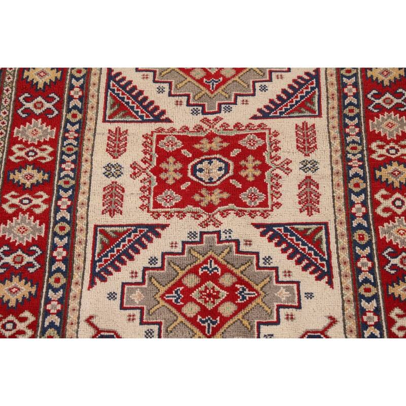 Kazak Oriental Accent Rug Hand-Knotted Wool Carpet - 3'5"x 4'9"