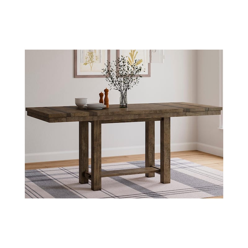 Moriville Counter Height Extension Table - Grayish Brown - 36" W x 86" D x 36" H
