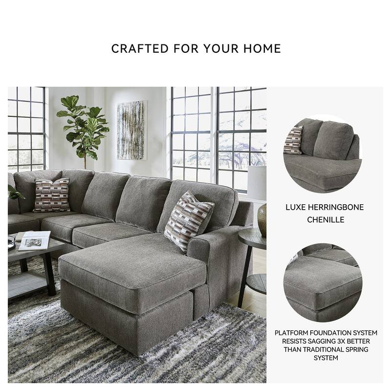 Signature Design by Ashley O'Phannon Putty 2-Piece Sectional with Chaise - 125"W x 86"D x 38"H