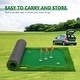 preview thumbnail 11 of 18, Green Golf Putting, Golf Training Mat with High-quality Turf, 3 Holes, 3 Flags and Cups for Indoor & Outdoor