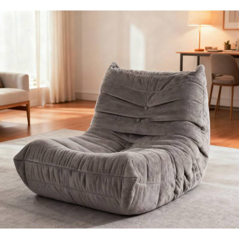 Button-Tufted Accent Chair Bean Bag Chair / Living Room Lazy Sofa Lounge Chair Reading Chair