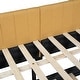preview thumbnail 36 of 98, L-Shaped Backrest Daybed Upholstered Daybed Frame Classic Wood Slats Design with 2 Storage Drawers or Trundle, Full Size