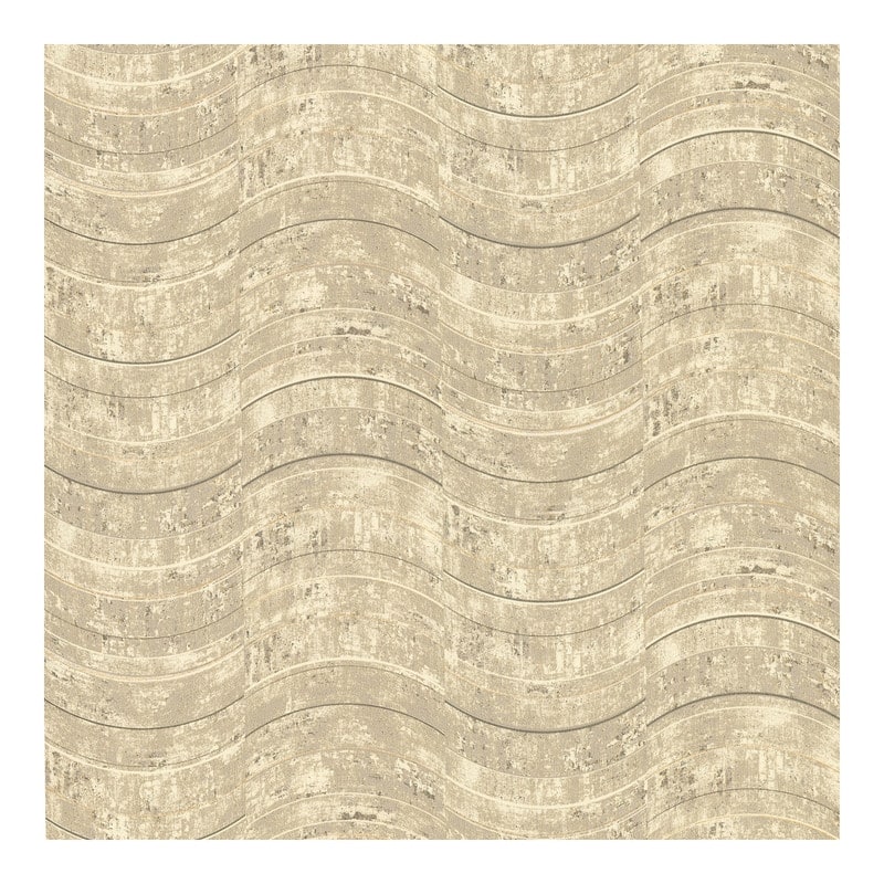 Brewster Hydra Taupe Geometric Wallpaper - 21 x 396 x 0.025