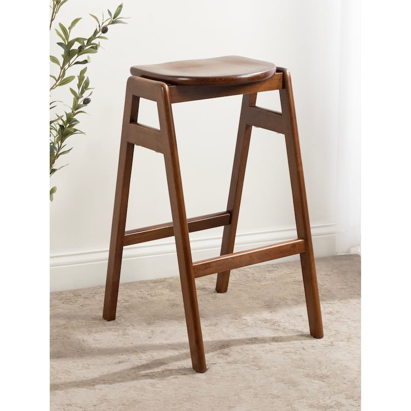 Kate and Laurel Morreau Wood Bar Stool - 17x20x29