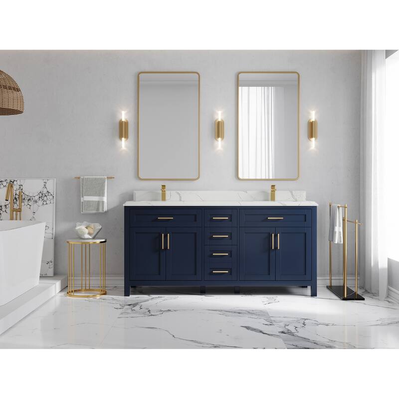 Willow Collections 72 in. W x 22 in. D Double Sink Bathroom Vanity with Countertop
