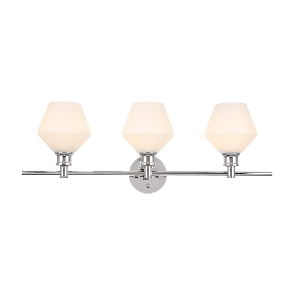 Elegant Lighting Gene 3 Light 28" Wide Bathroom Vanity Light with