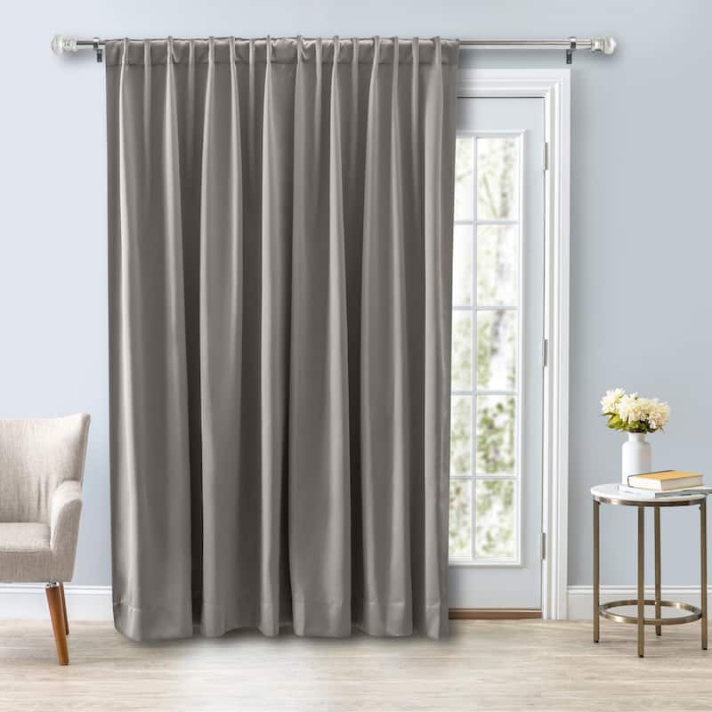 Gorgeous Ultimate BlackOut 2-Way Pocket Double Wide Curtain Panel - 112"W x 84"L - Grey