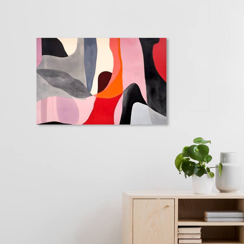 Wynwood Studio Canvas Abstract Ballet Stage Pink and Modern & Contemporary Wall Art Canvas Print - 30 x 20
