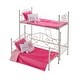 preview thumbnail 5 of 5, Badger Basket Scrollwork Metal Doll Loft Bed with Daybed and Bedding - White/Pink - 20.5" x 10.5" x 20.5"