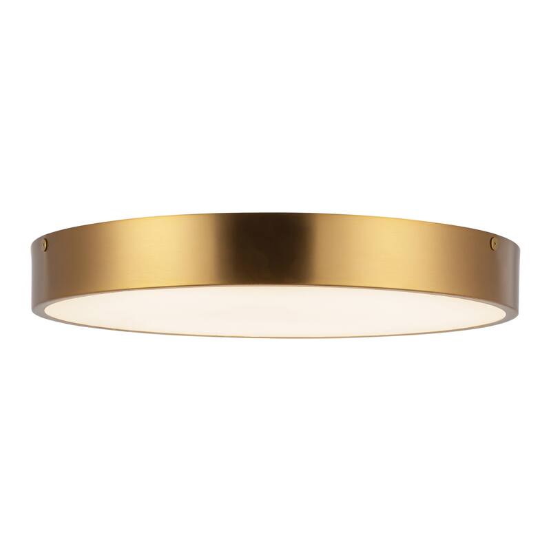 Alora Lighting FM554015-5CCT Adelaide 15" Wide LED Flush Mount Drum - Aged Gold