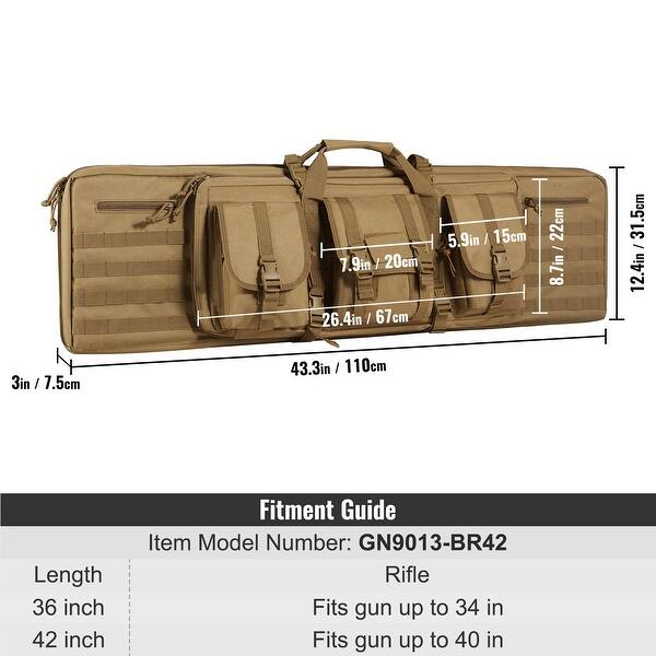 VEVOR Rifle Bag, Tactical Double Long Gun Bag,3 Large Storage Pockets ...