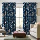 preview thumbnail 1 of 1, Calla Floral Printed Velvet Room Darkening Window Curtains - 2 Panels