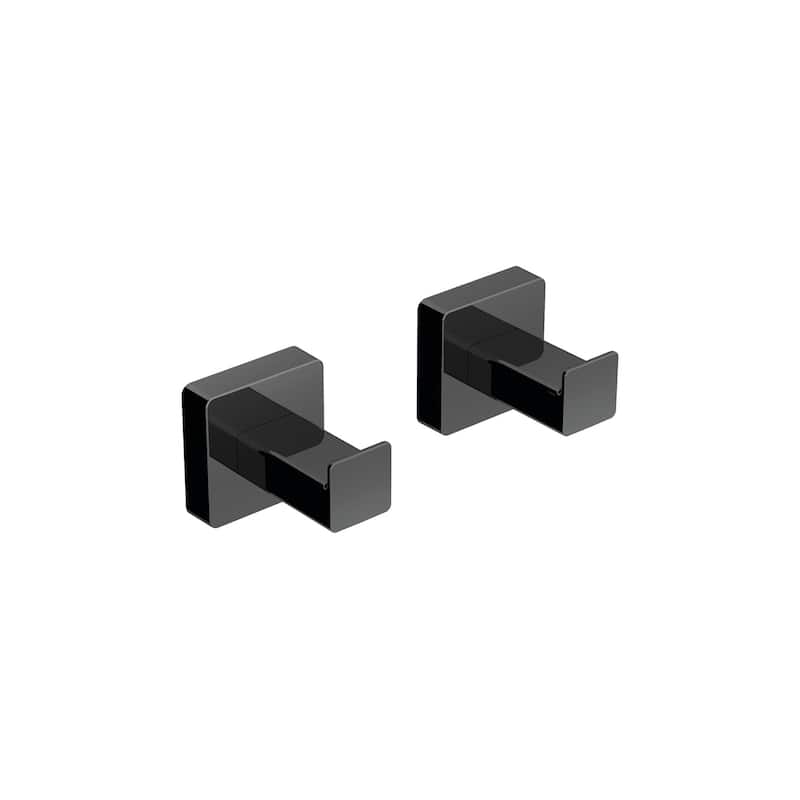 WS Bath Collections Pack of (2) Dado Robe Hook - Matte Black