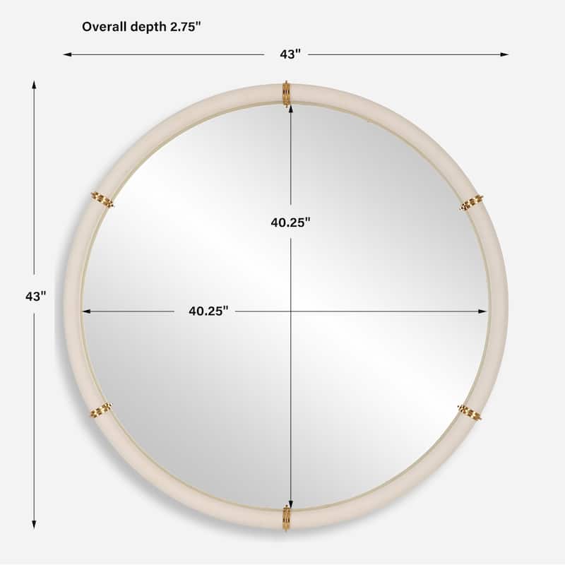 Uttermost 09950 Cyprus 43" Diameter Circular Flat Accent Mirror