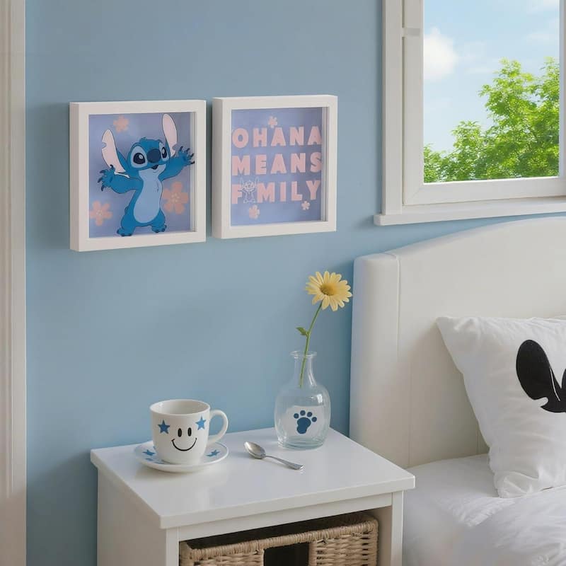 Disney Stitch 2 Piece Dual Layer Wall Art Set