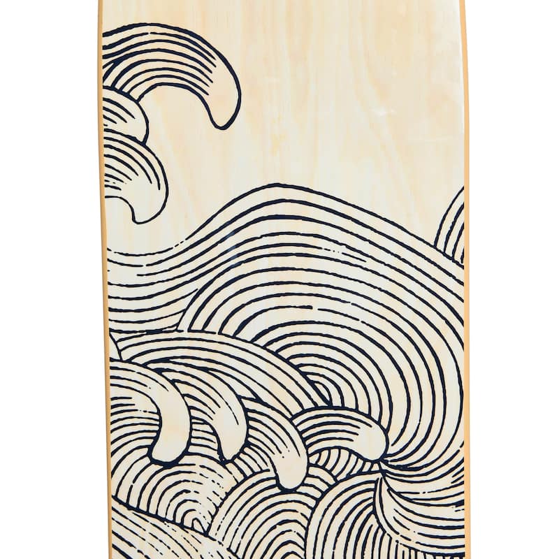 Lacquered Wood Surfboard Wall Décor