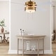 preview thumbnail 8 of 15, Dinah River of Goods Brass and Glass 52-Inch Ceiling Fan with Light - 52" x 52" x 12.5"/17.5"