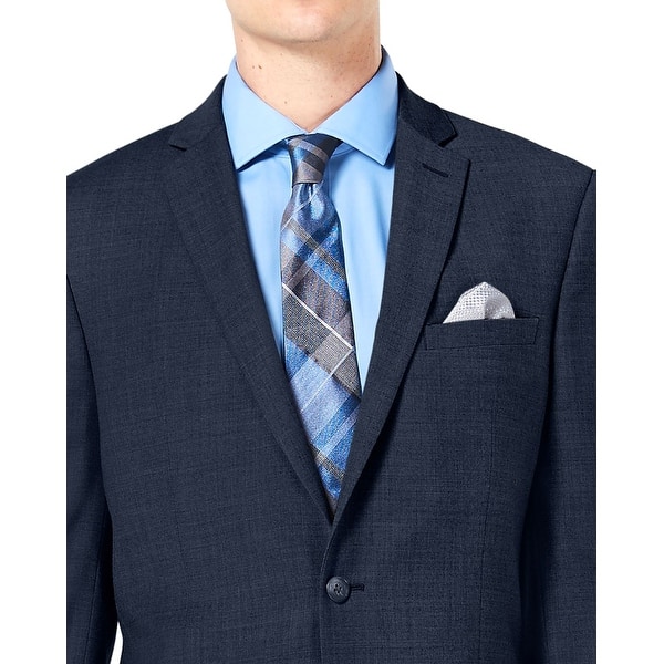 Bar Iii New Blue Mens 38l Slim Fit Two Button Notch-collar Blazer Stretch