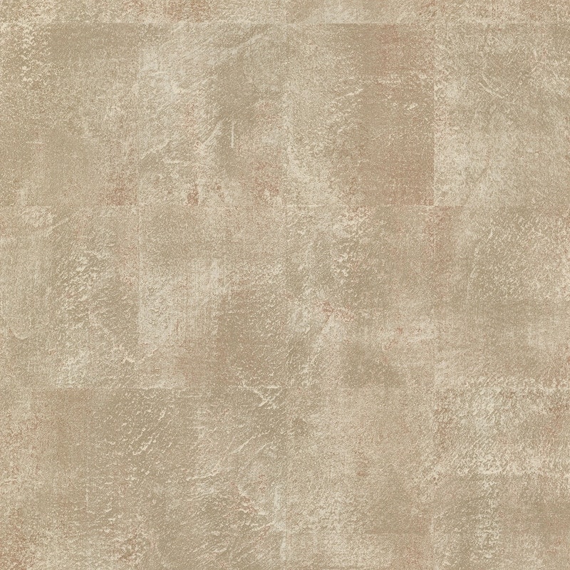 Brewster Azoic Copper Brushstroke Squares Wallpaper - 20.5in x 396in x 0.025in