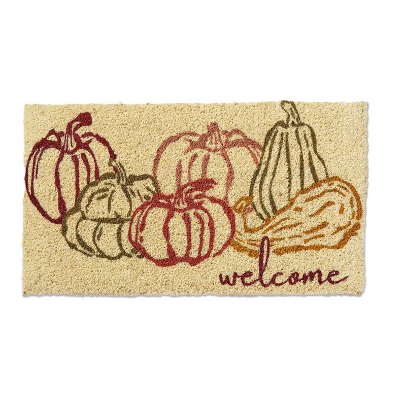 Welcome Pumpkin & Gourds Coir Mat