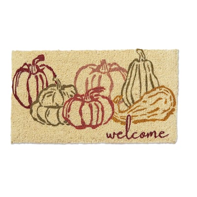 Welcome Pumpkin & Gourds Coir Mat