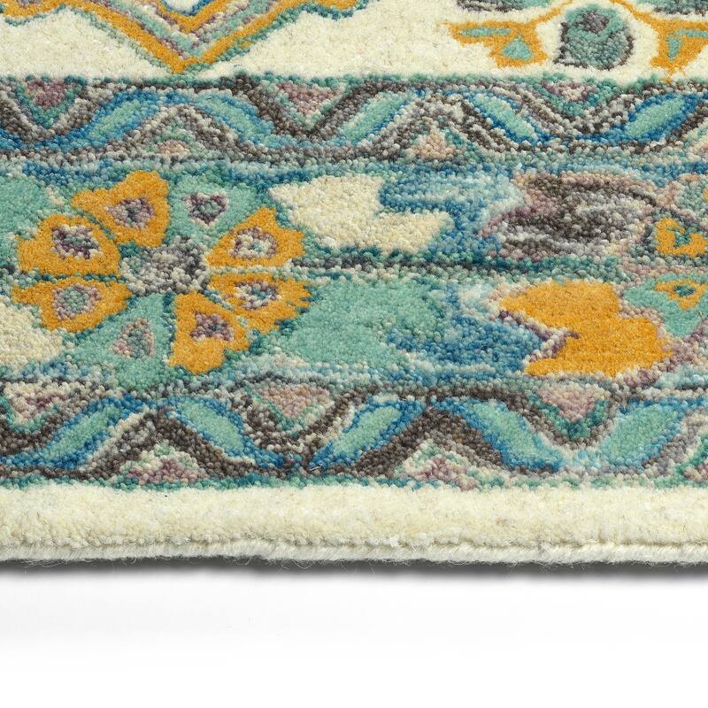 Charlotte Collection Beige Hand Tufted Indoor Area Rug