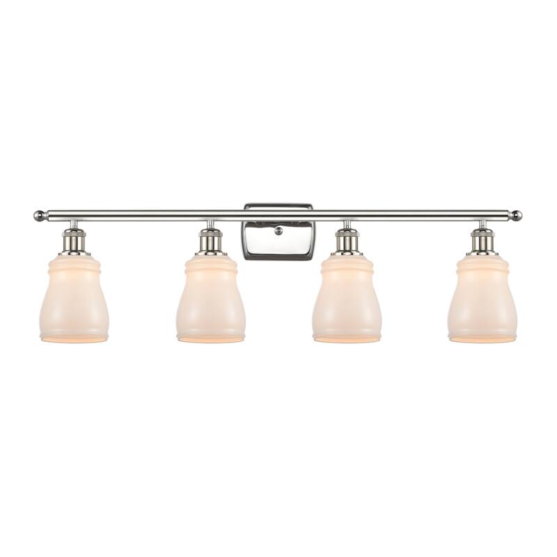 Innovations Lighting Ellery 4 Light 36" Wide Bathroom Vanity Light - Polished Nickel / White