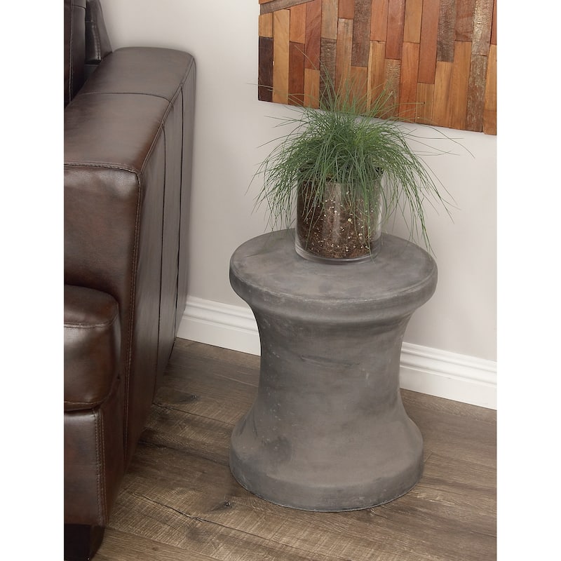 Contemporary Fiberclay Stool - 14 x 14 x 16 - Black