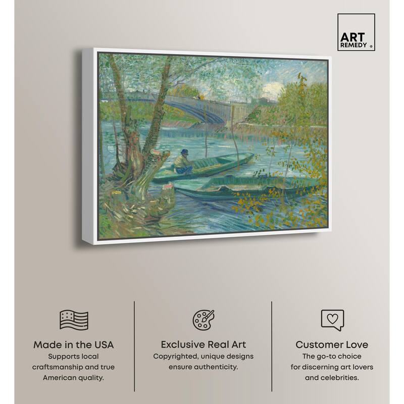 Fishing in Spring Canvas by Art Remedy