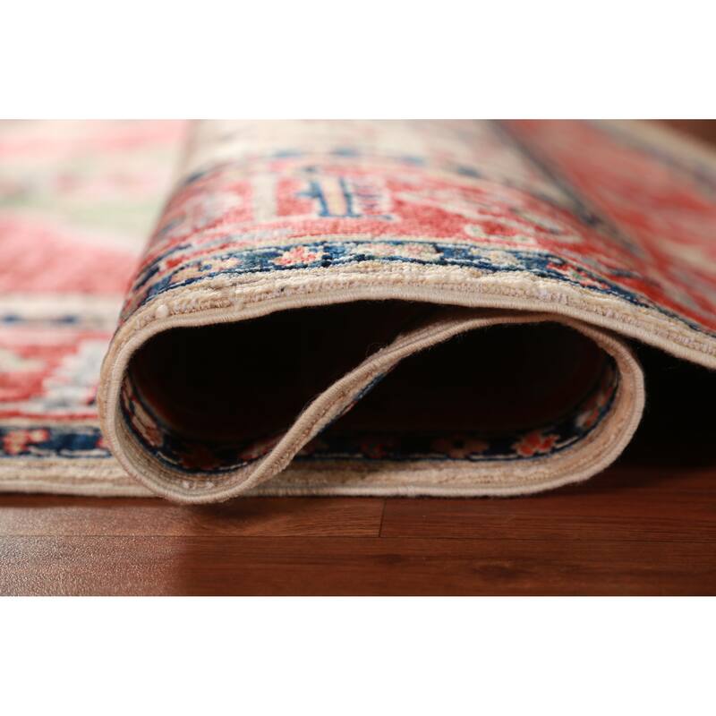 Vegetable Dye Heriz Serapi Oriental Rug Hand-Knotted Wool Carpet - 4'1"x 6'8"