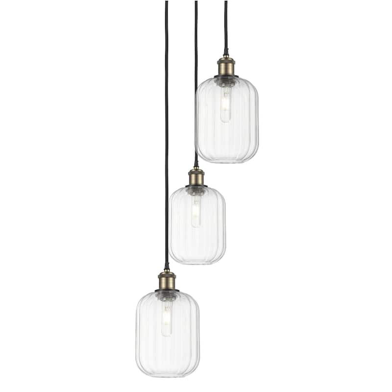 Innovations Lighting 113B-3P-36-14 Preston Pendant Preston 3 Light 14" - Black Antique Brass / Clear