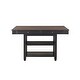 preview thumbnail 1 of 3, Wooden Counter Height Table with 4 Drawers and 2 Open Shelves, Brown