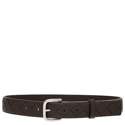 Bottega Veneta Men's Intrecciato Taurillon Belt